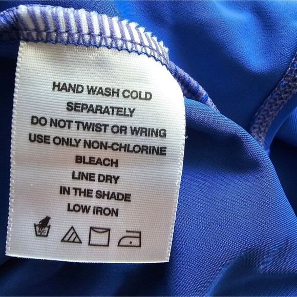 Swim365 One Piece Romper Swimsuit Front Pockets Built In Padded Bra Blue Sz 26W - Picture 14 of 14